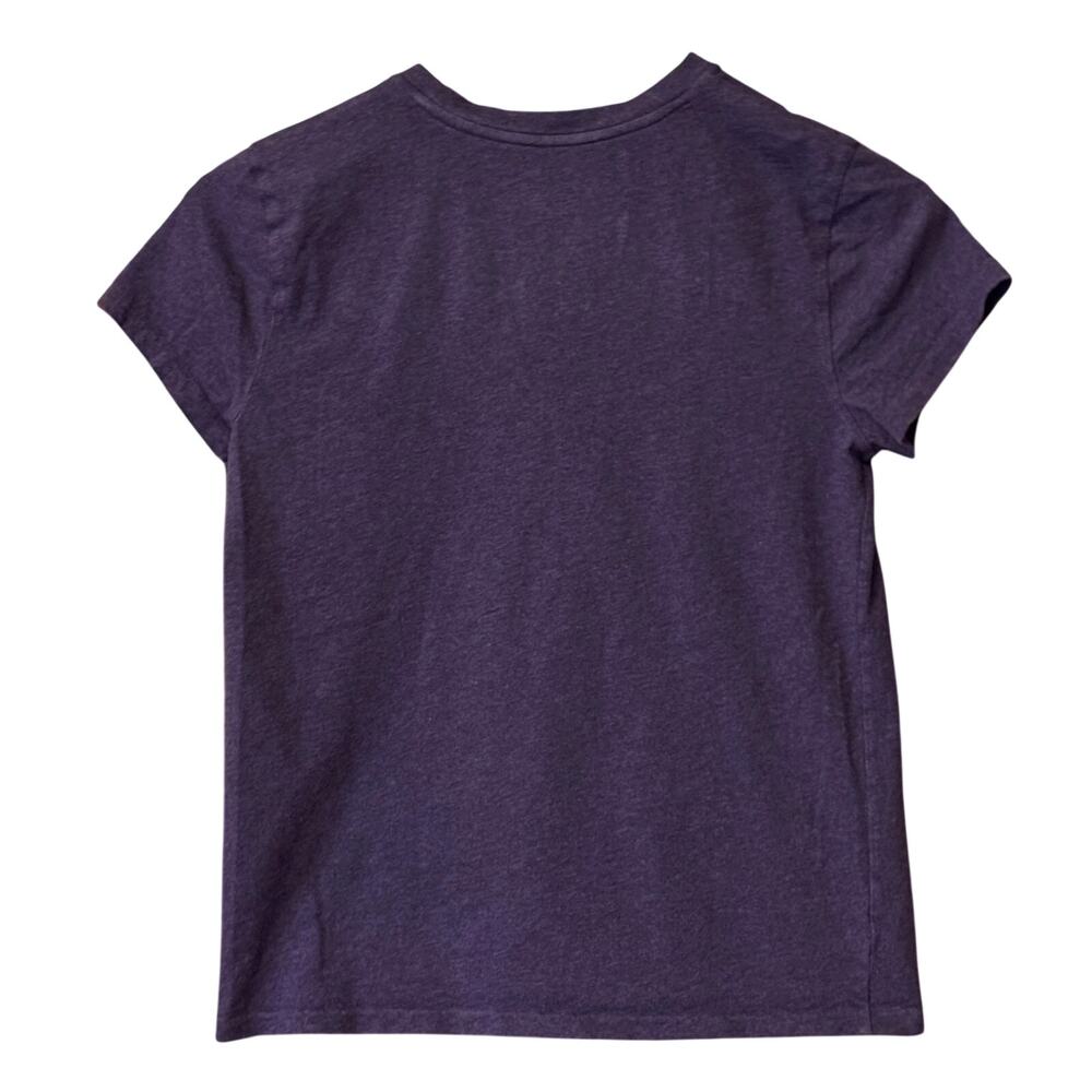 Polo Ralph Lauren Shrunken Baby Tee Cap Sleeve Purple Cotton Blend T-Shirt Sz S - Picture 2 of 7